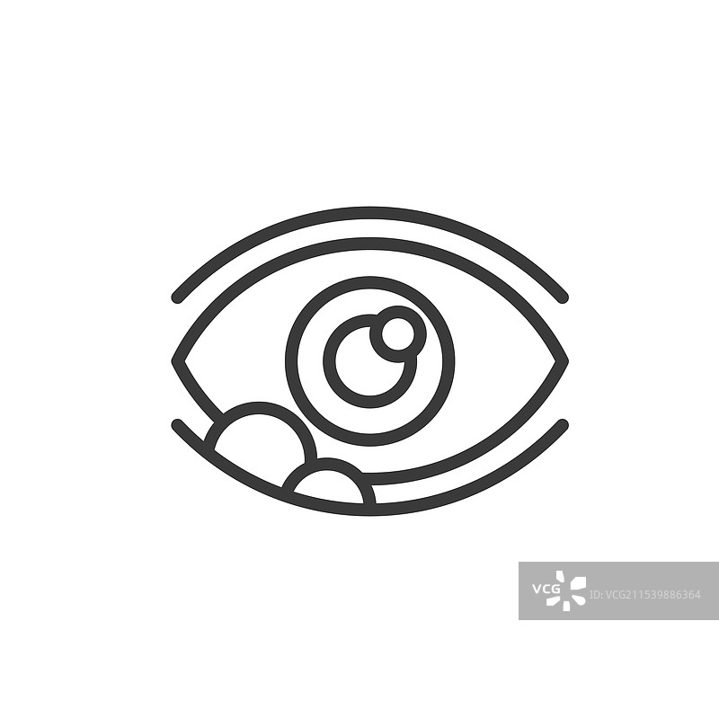 线条设计风格的麦粒肿图标图片素材