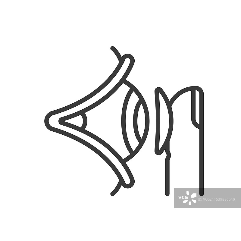 佩戴隐形眼镜图标，线条设计图片素材