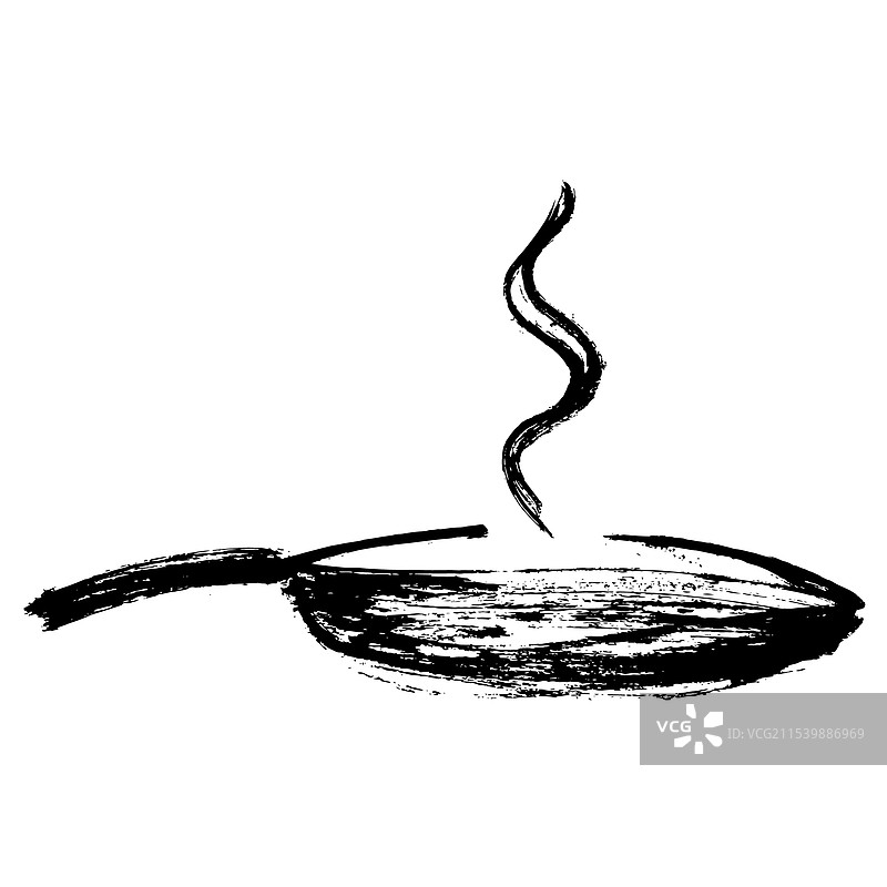 热锅蒸汽干刷纹理图标图片素材