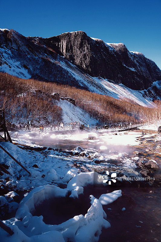 长白山温泉图片素材