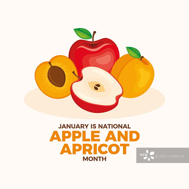国家苹果和杏子月海报图片素材