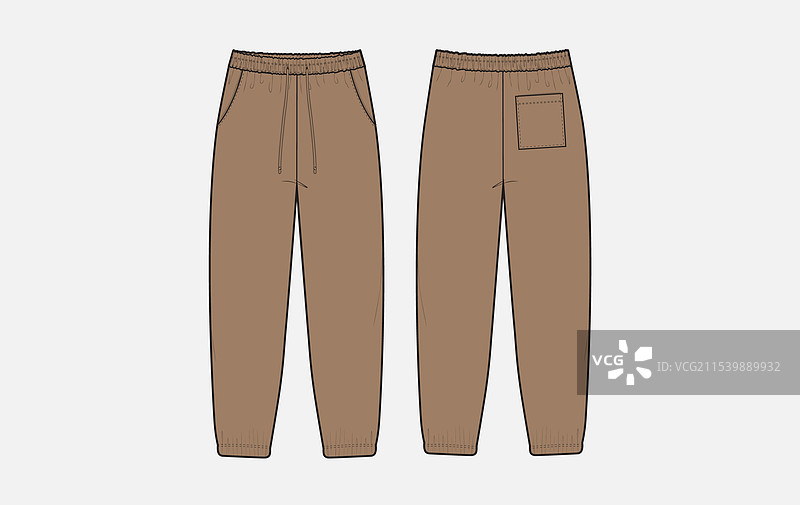 慢跑裤草图图片素材