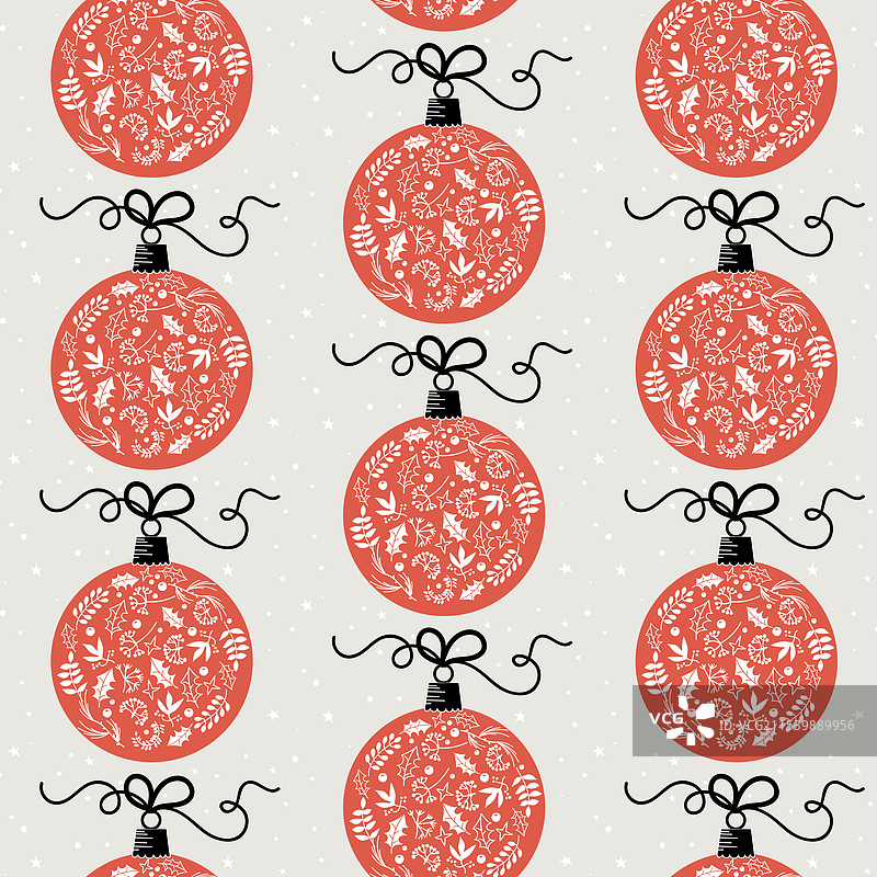 无缝圣诞花卉风格图案设计图片素材