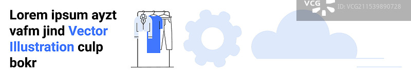 带有蓝色连衣裙的衣架图标图片素材