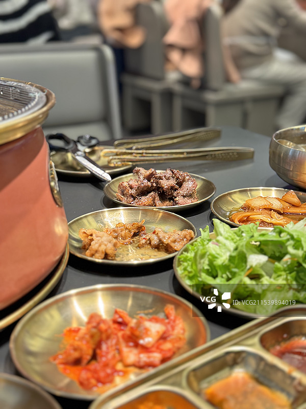 韩式烤肉特写镜头图片素材