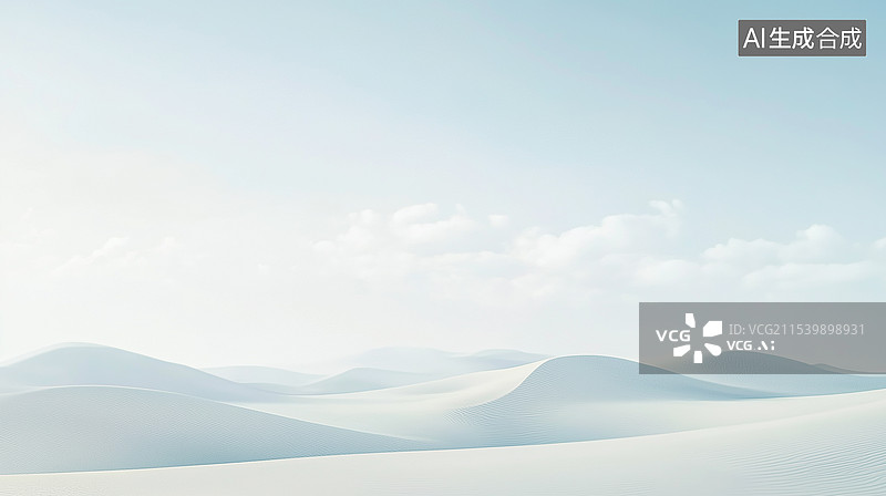 【AI数字艺术】宁静广阔的沙漠风光图片素材