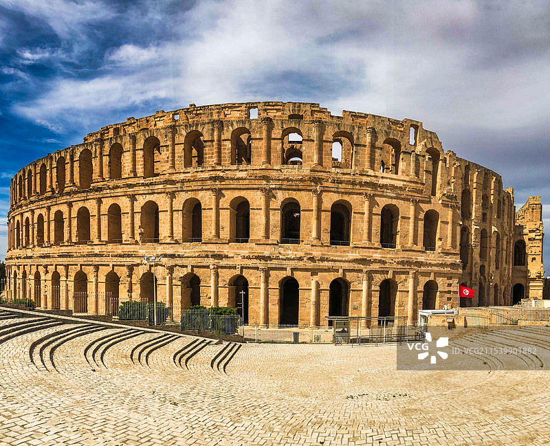 北非 突尼斯 埃尔杰姆 罗马斗兽场 罗马遗迹图片素材