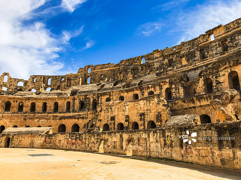 北非 突尼斯 埃尔杰姆 罗马斗兽场 罗马遗迹图片素材