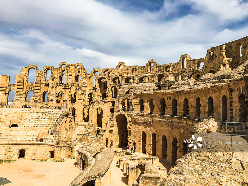 北非 突尼斯 埃尔杰姆 罗马斗兽场 罗马遗迹图片素材