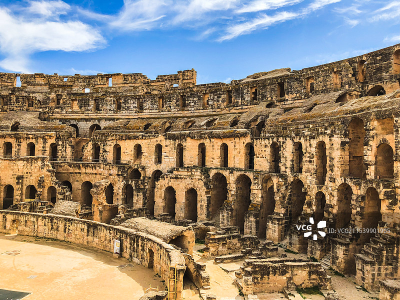 北非 突尼斯 埃尔杰姆 罗马斗兽场 罗马遗迹图片素材