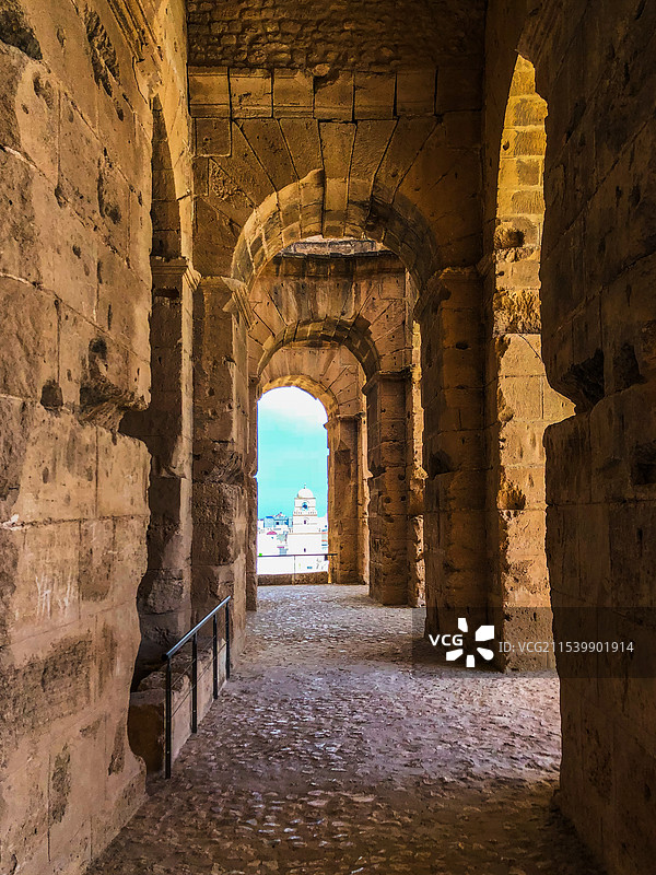 北非 突尼斯 埃尔杰姆 罗马斗兽场 罗马遗迹图片素材