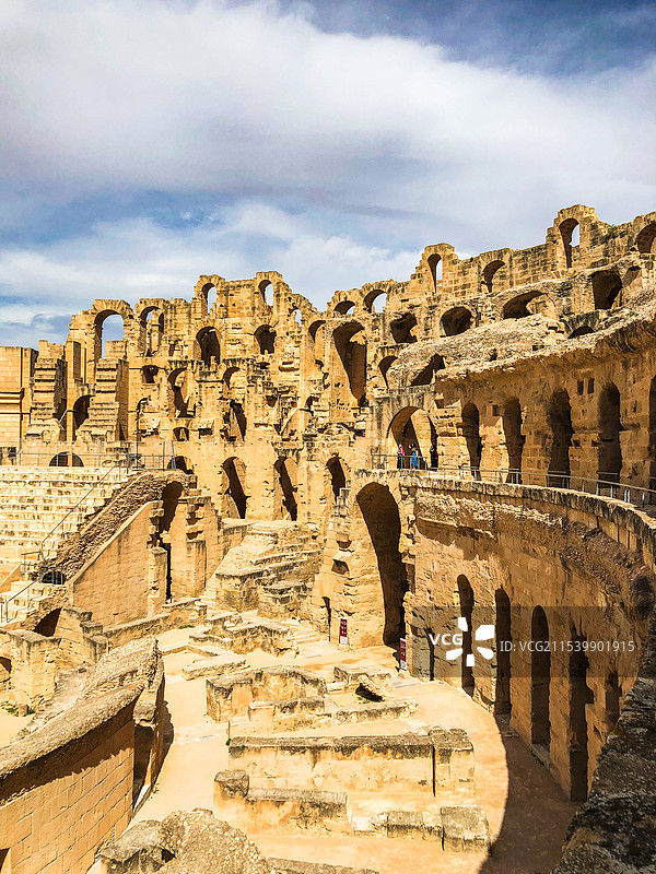 北非 突尼斯 埃尔杰姆 罗马斗兽场 罗马遗迹图片素材