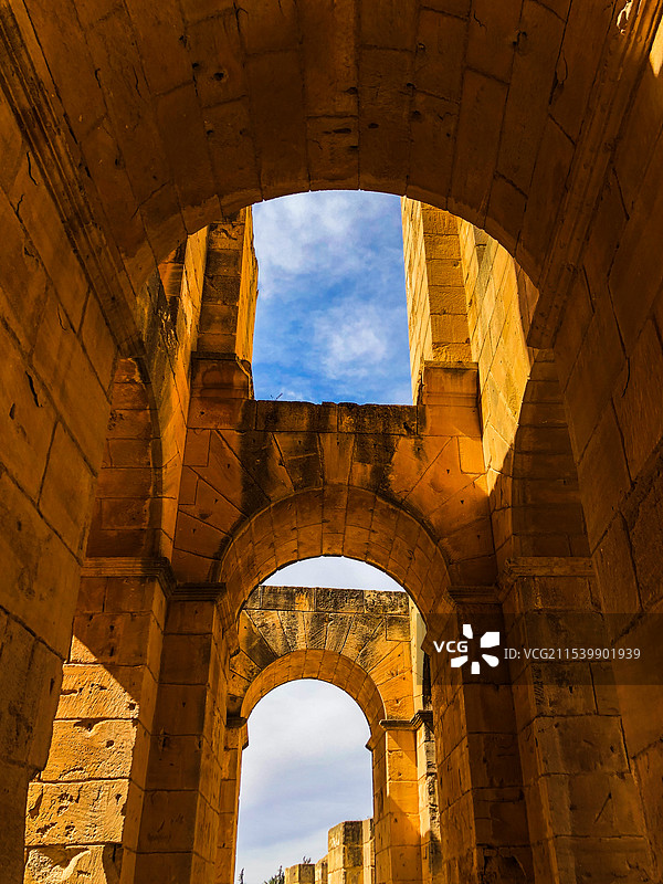 北非 突尼斯 埃尔杰姆 罗马斗兽场 罗马遗迹图片素材