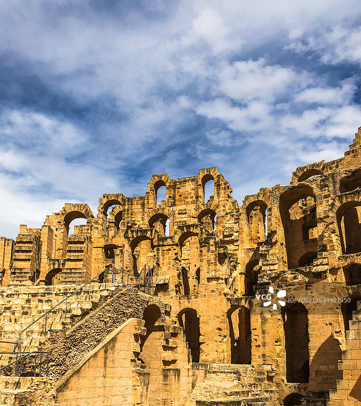 北非 突尼斯 埃尔杰姆 罗马斗兽场 罗马遗迹图片素材