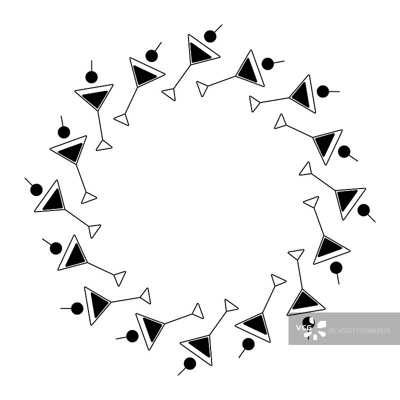 时尚的樱桃鸡尾酒杯图片素材