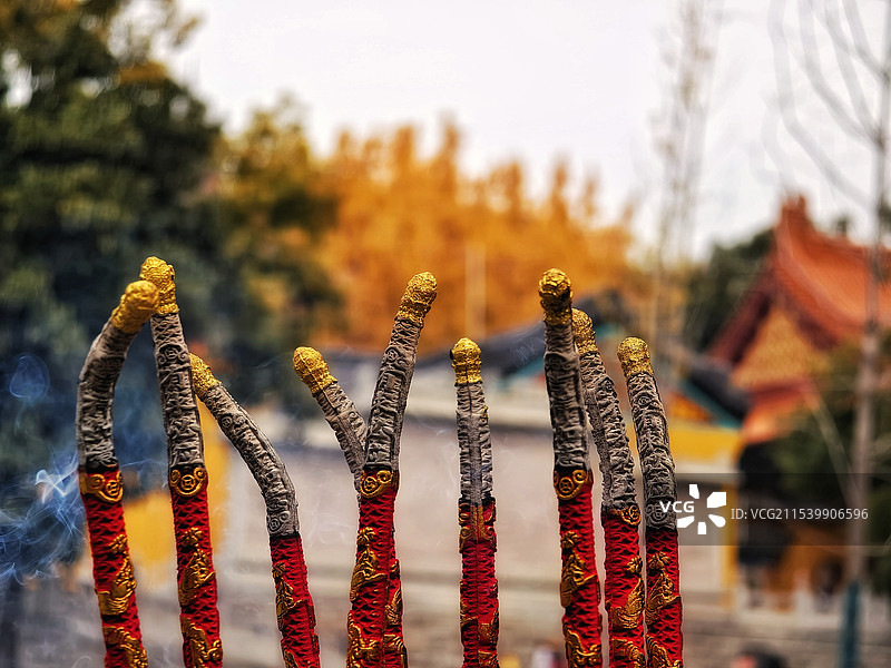 归元禅寺的香火图片素材