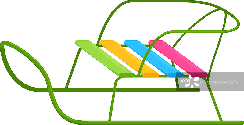 五彩缤纷的儿童雪橇，享受冬季乐趣图片素材