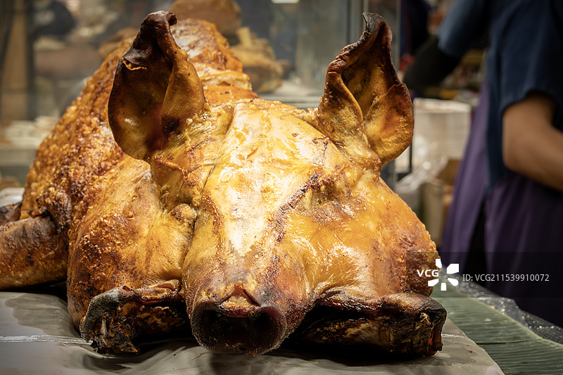 美食食物脆皮烤全猪烤乳猪图片素材