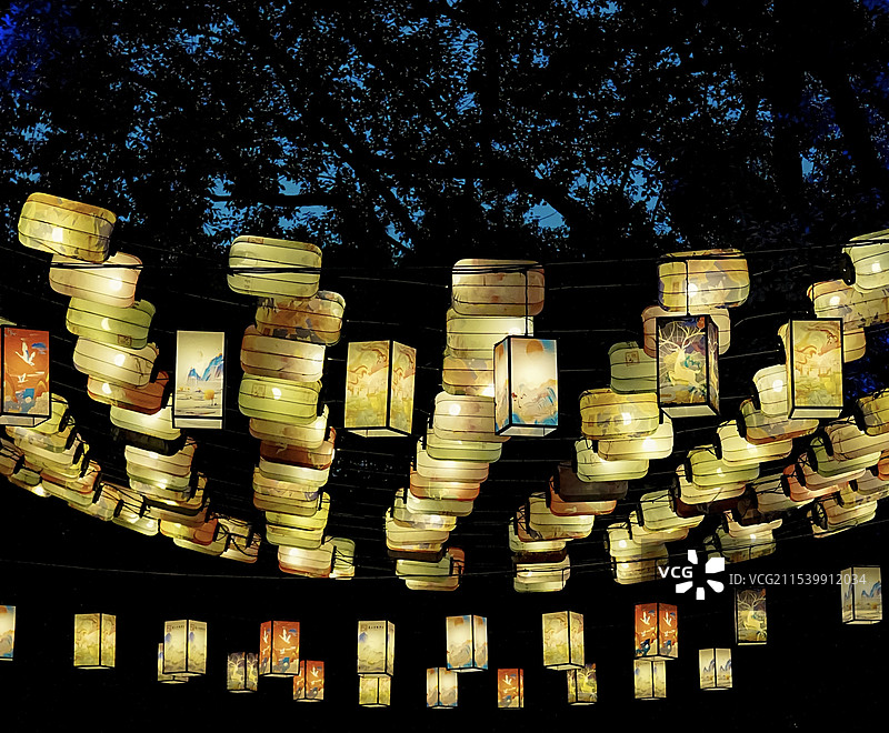 春节元宵灯会图片素材