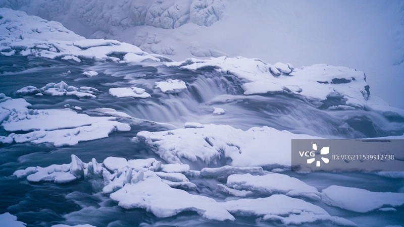 冰岛的黄金瀑布 Gullfoss图片素材