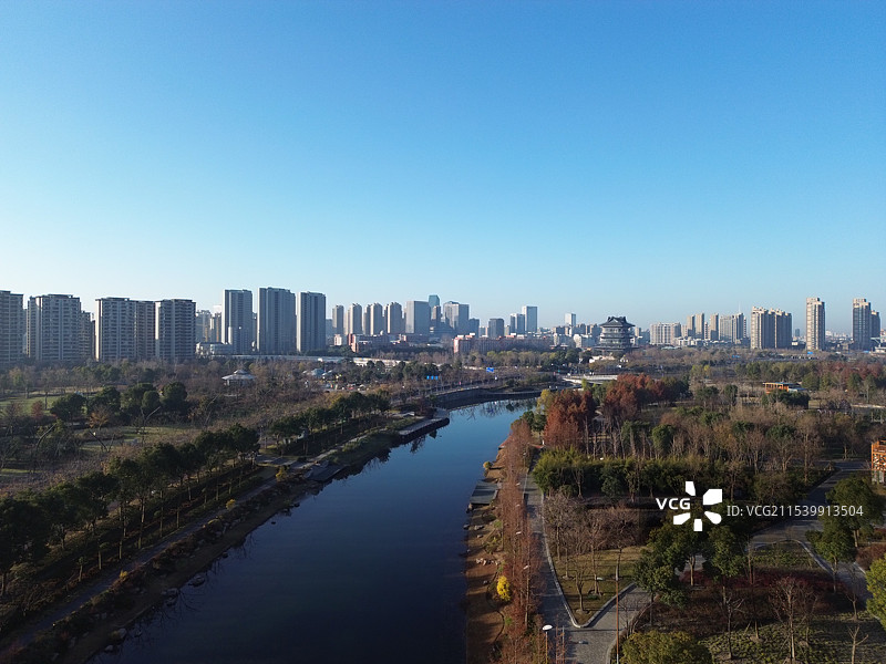 上海奉贤新城城市景象图片素材