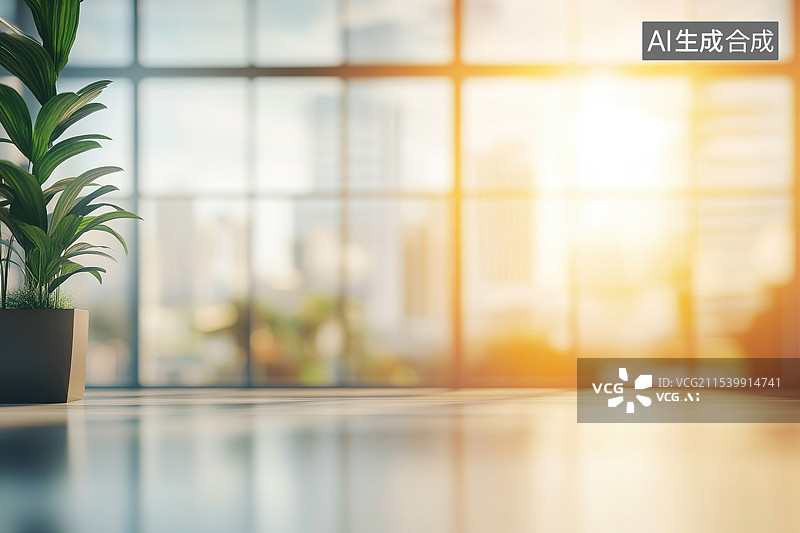 【AI数字艺术】都市窗景下的静谧一隅图片素材