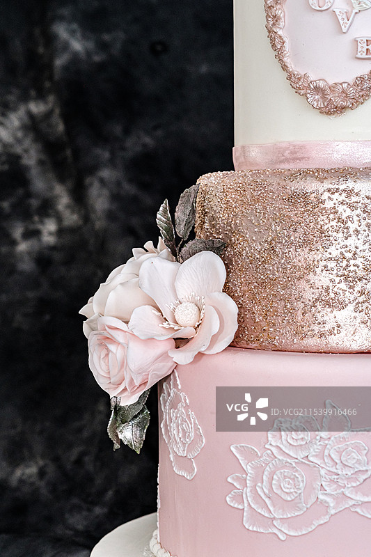 各种翻糖蛋糕棚拍特写图片素材