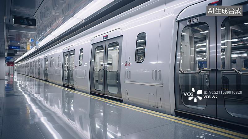 【AI数字艺术】四通八达地铁站图片素材