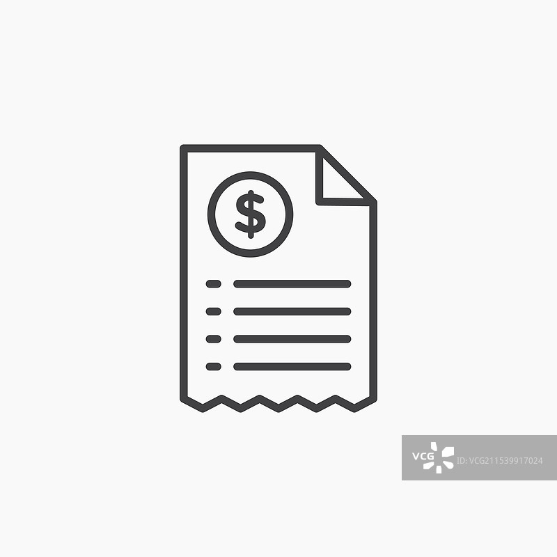 纸质收据图标图片素材