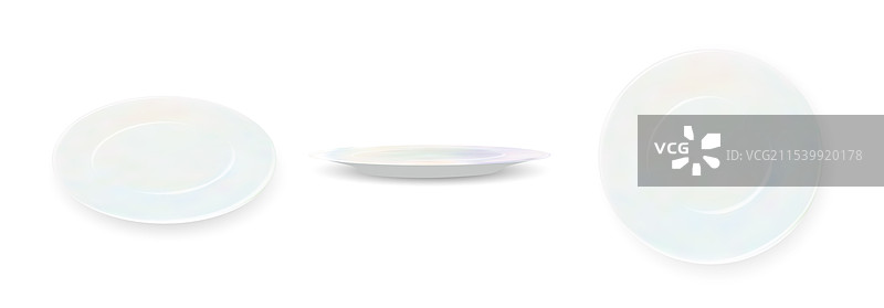 白色瓷盘的独立餐具套装图片素材