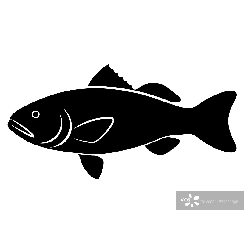 巴拉曼迪鱼剪影艺术图片素材