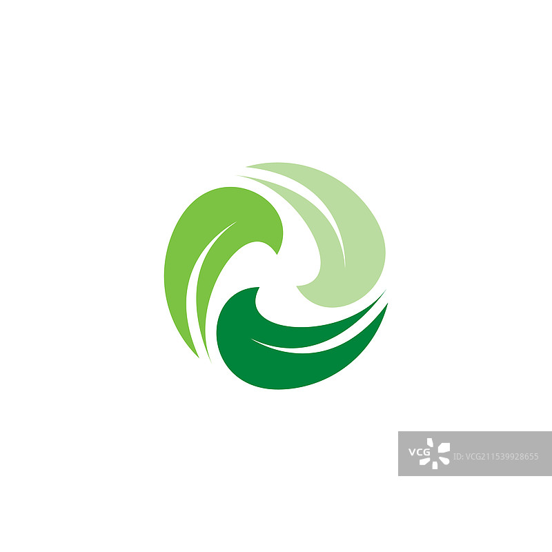 三叶抽象标志设计有机叶子图标图片素材