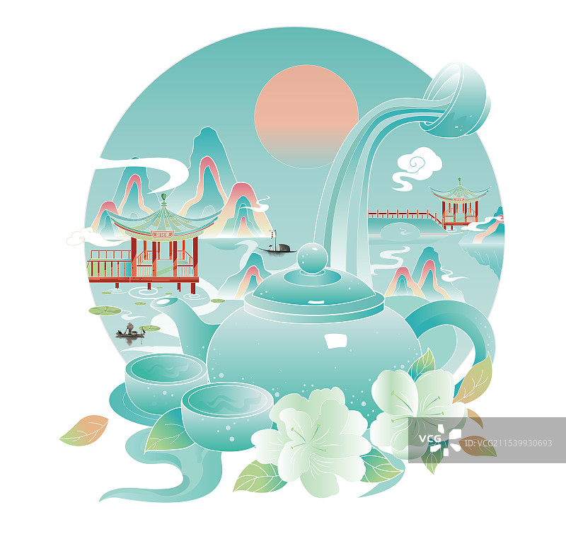 清茶场景图片素材