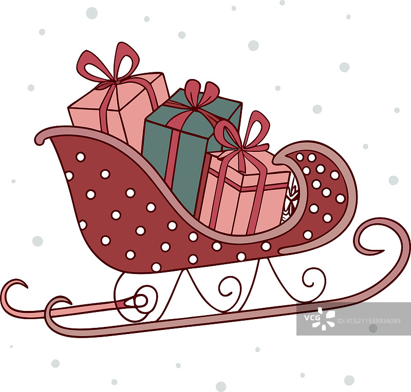 优雅的平面圣诞剪影，适合节日气氛图片素材