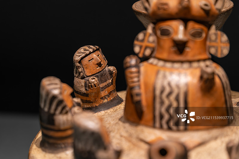 莫切文化祭拜祖先场景陶容器图片素材