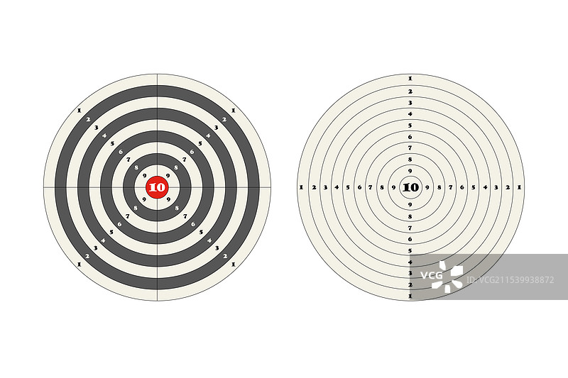 白色背景上的靶子图片素材