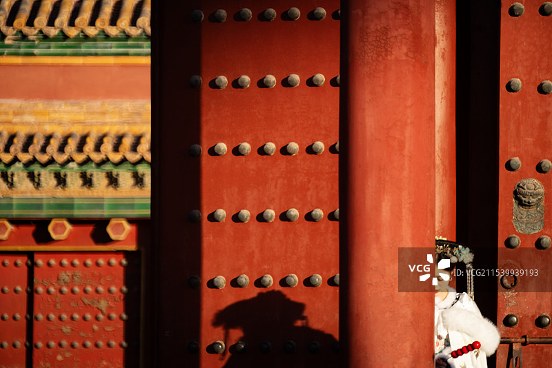 北京故宫紫禁城建筑光影图片素材