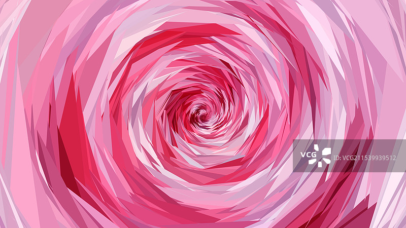 几何图形的鲜艳粉色玫瑰与三角形背景图片素材