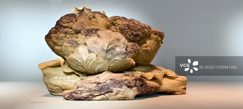 中国非遗传承～青田石雕，绿叶情浓图片素材