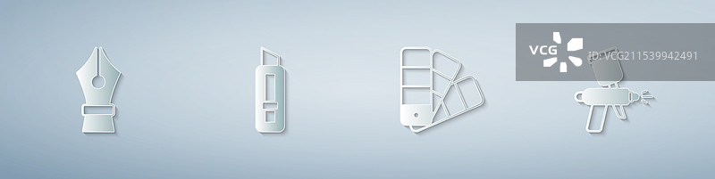 钢笔笔尖文具刀颜色图片素材