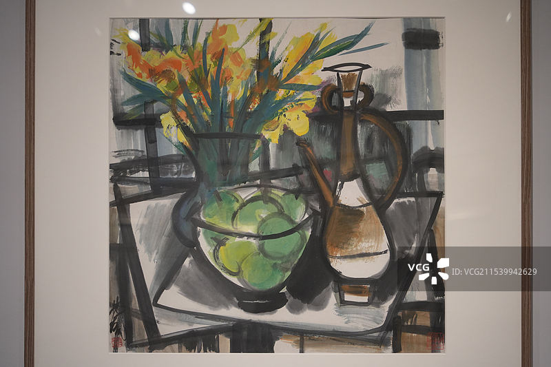 林风眠《静物 之八》，现代艺术之路林风眠与吴冠中画展，清华大学艺术博物馆图片素材