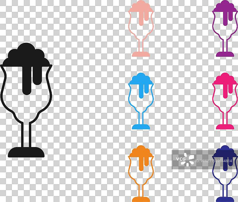 黑色啤酒杯图标，背景为白色图片素材