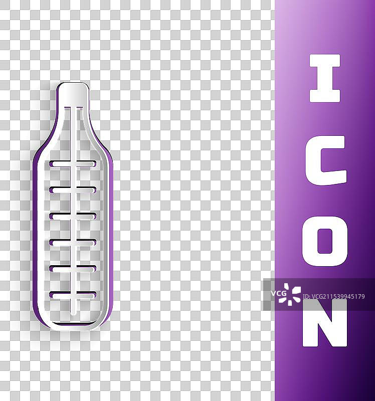 纸切割医疗温度计用于医疗图片素材