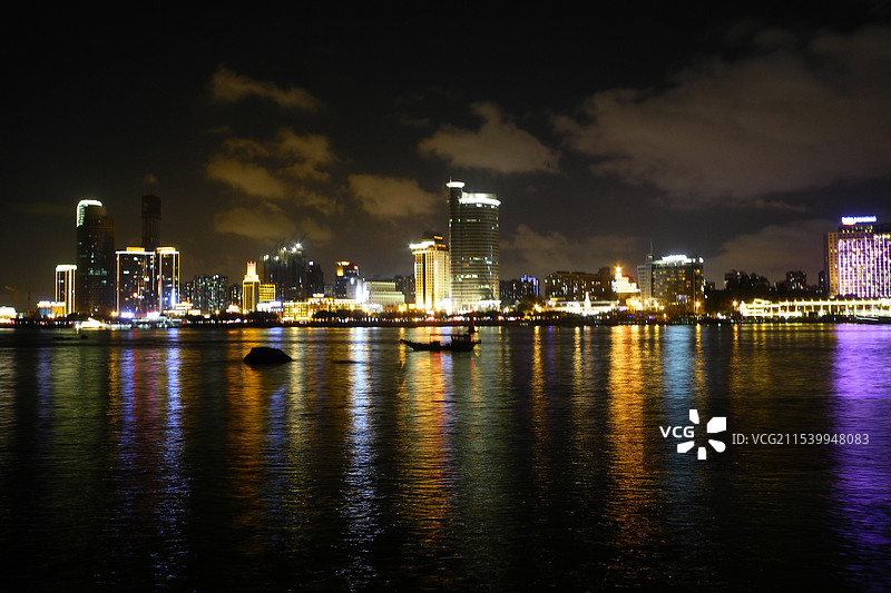 厦门鼓浪屿夜景图片素材