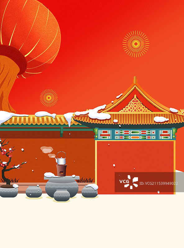 蛇年国潮风粘贴海报背景图片素材