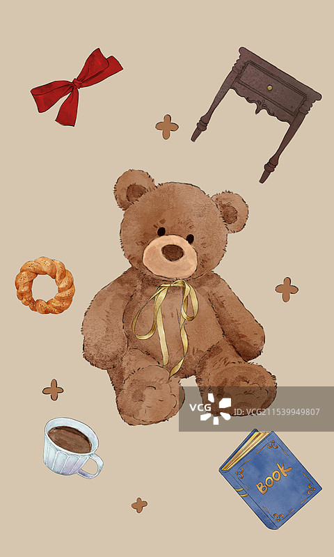 小熊玩偶图片素材