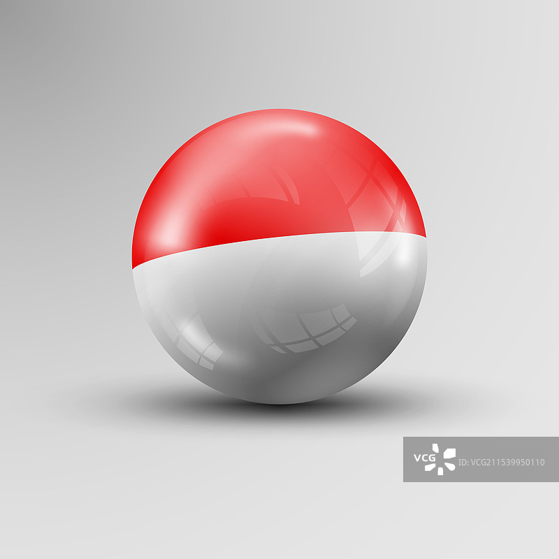 带有印度尼西亚国旗的3D球体背景图片素材