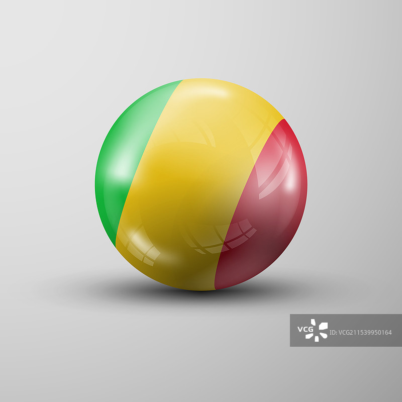 带有马里国旗的3D球体背景图片素材