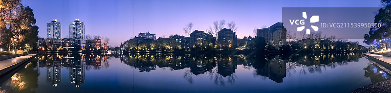 南通市濠河风景区绝美夜色全景图图片素材