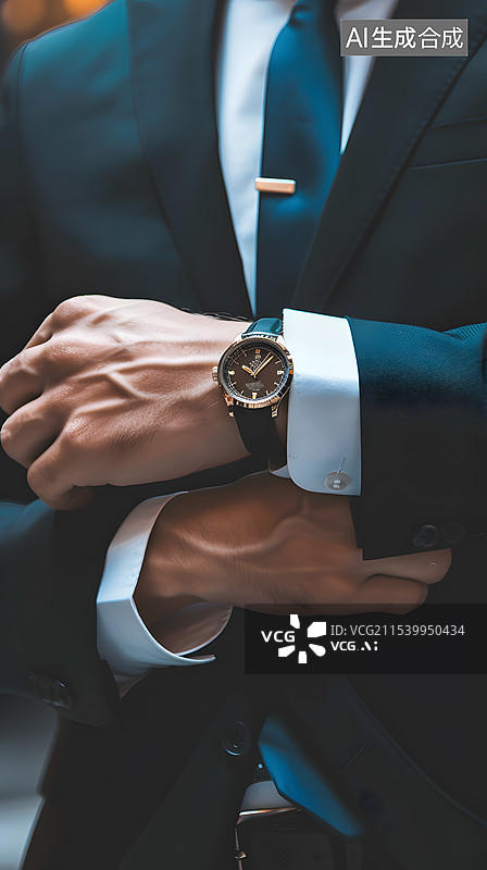 【AI数字艺术】带手表的男人图片素材